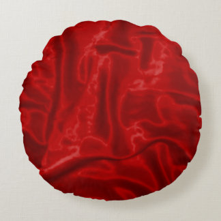 Coussins Ronds Oreiller rouge Satin-Round