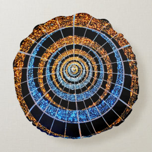 Coussins Ronds Oreiller Spirale de Lumière Brillante Rond
