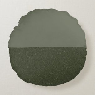 Coussins Ronds Oreiller vert mousse ronde - double texture