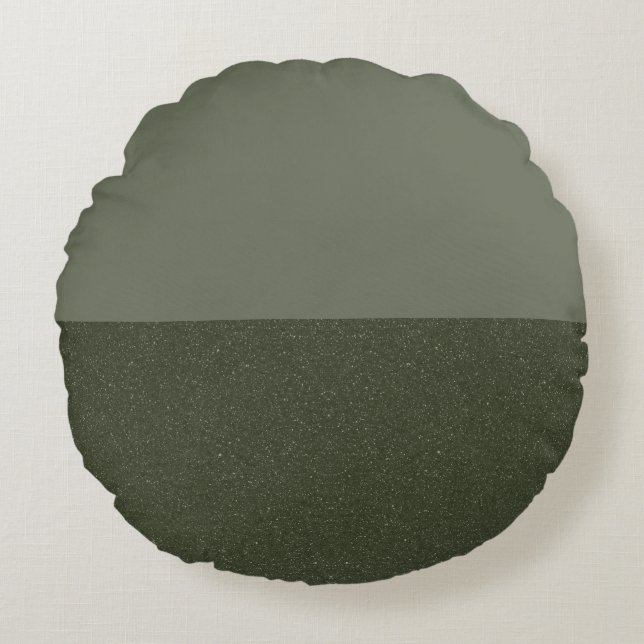 Coussins Ronds Oreiller vert mousse ronde - double texture (Devant)