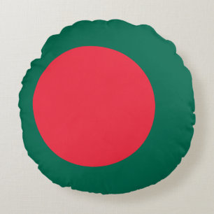 Coussins Ronds Oreillers à lancer rond avec drapeau du Bangladesh