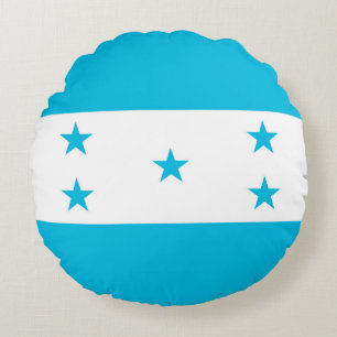Coussins Ronds Oreillers à lancer rond avec drapeau du Honduras