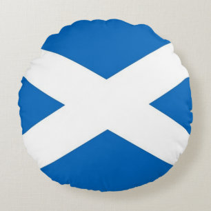 Coussins Ronds Oreillers à lancer rond avec drapeau écossais, Roy