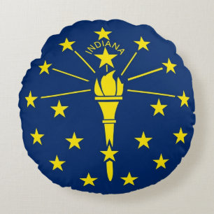 Coussins Ronds Oreillers à lancer rond avec le drapeau de l'India