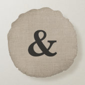 Coussins Ronds Oreillers à lancer rond Brown foncé (Dos)