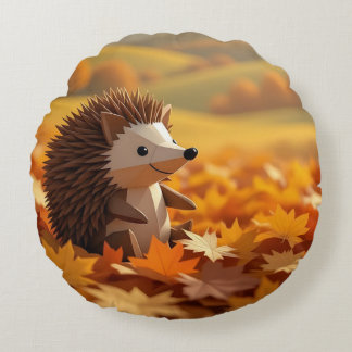 Coussins Ronds Origami Hedgehog Automne Thème