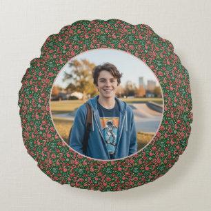 Coussins Ronds Ornement 6-7 Meme Une Photo Doodles de Noël