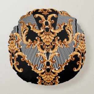 Coussins Ronds Ornement baroque doré