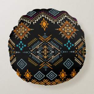 Coussins Ronds Ornement ethnique Boho Motif sans couture