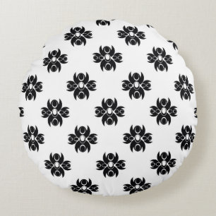Coussins Ronds Ornement sans couture motif abstrait, arabesque, a