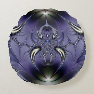 Coussins Ronds Ornement Violet d'Art Abstrait