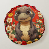 Coussins Ronds Ornithorynque mignon (Dos)