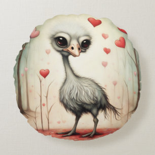 Coussins Ronds Ostrich Love 2