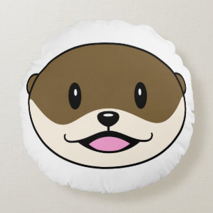 Coussins Ronds Otter souriant mignon