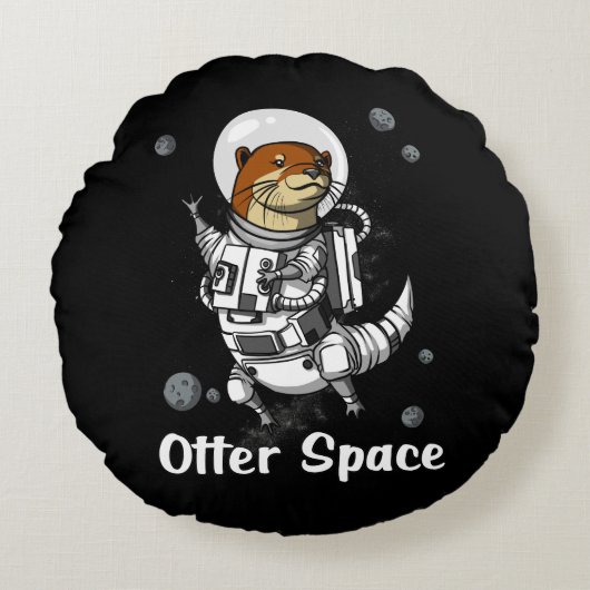 Coussins Ronds Otter Space Drôle Astronaut Animal (Devant)