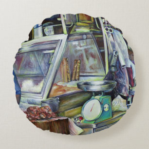 Coussins Ronds Où est le Fish Head Curry ? Singapour