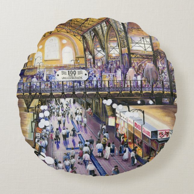 Coussins Ronds Où est le garde-eau pour femmes ?Budapest (Devant)