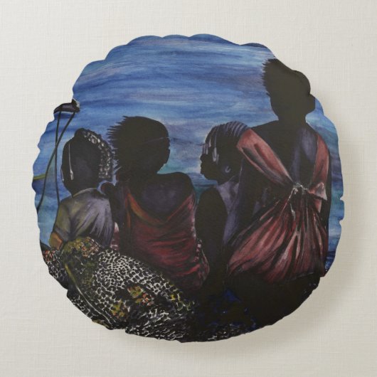 Coussins Ronds Où est papa ? Harbour Island, Bahamas (Devant)