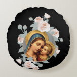 Coussins Ronds Our Lady of Good Remedy Blessed Mother Mary<br><div class="desc">Our Lady of Good Remedy Blessed Mother Mary Art Catholic</div>