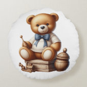 Coussins Ronds Ours en peluche (Dos)