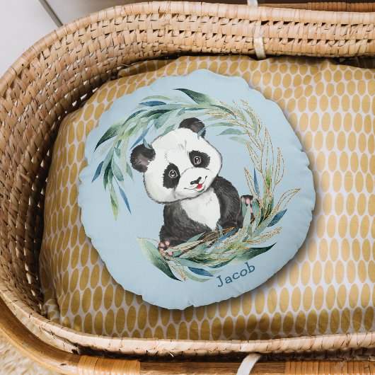 Coussins Ronds Ours en peluche bébé panda dans un oreiller rond d