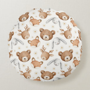 Coussins Ronds Ours Renards Lapins Cerfs