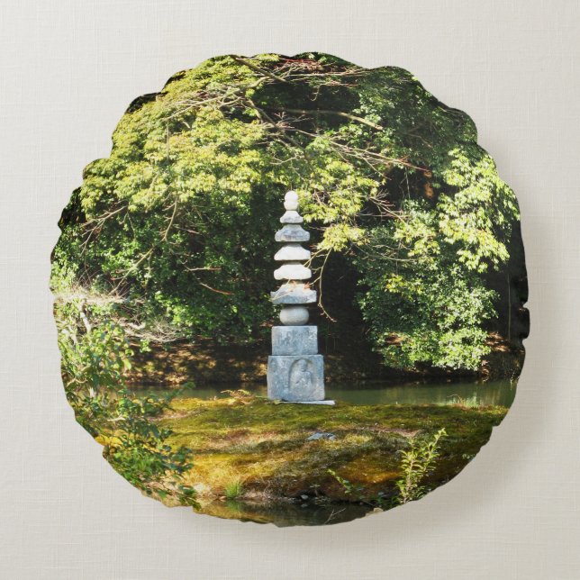 Coussins Ronds Pagode au serpent blanc / Hakuja No Tsuka (Devant)