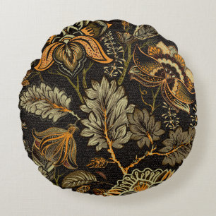 Coussins Ronds Paisley floral indien, motif sans couture ethnique