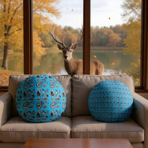 Coussins Ronds Paisley Playa