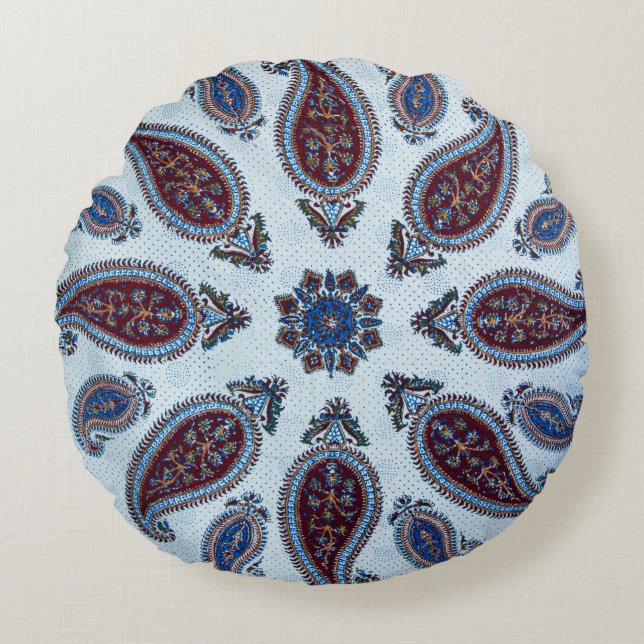 Coussins Ronds Paisley ronde Jetez l'oreiller avec Motif complexe (Devant)