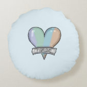 Coussins Ronds Pale Aqua Figaro round pillow (Dos)