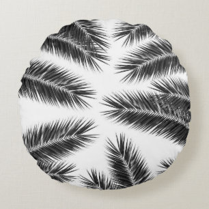 Coussins Ronds Palm Feuille Finesse Motif 2