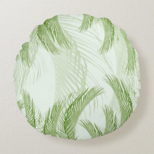 Coussins Ronds Palmier Bliss en Plumes Vertes 1