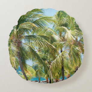 Coussins Ronds Palmier des Caraïbes Délice #1 #tropical #wall #ar