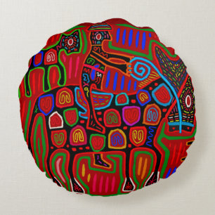 Coussins Ronds Panama Mola - Sauvez une balade à cheval sur un co