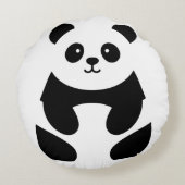 Coussins Ronds panda adorable (Dos)