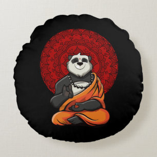 Coussins Ronds Panda Bear Zen Yoga méditation Bouddha