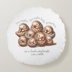 Coussins Ronds Pangolins adorables pour 8 Pangolins mignons