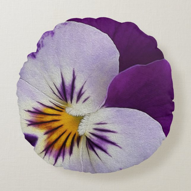 Coussins Ronds Pansement blanc mauve (Devant)