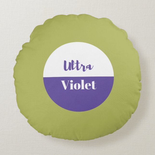 Coussins Ronds Pantone Ultra violet 2018 (Devant)