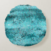 Coussins Ronds Papier néon bleu effilé (Devant)