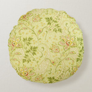 Coussins Ronds Papier peint floral classique : Vieille Élégance