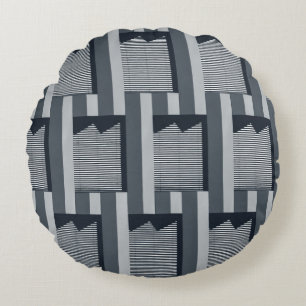 Coussins Ronds Papier peint numérique gris