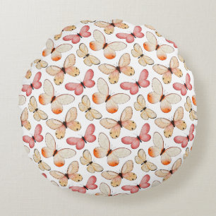 Coussins Ronds Papillon Motif Volant Fantaisiste
