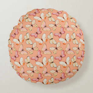 Coussins Ronds Papillon Motif Volant Fantaisiste