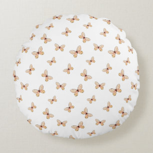 Coussins Ronds Papillon Motif Volant Fantaisiste