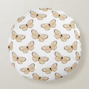 Coussins Ronds Papillon Motif Volant Fantaisiste
