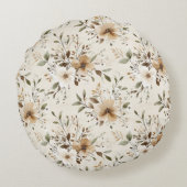 Coussins Ronds Papillons à crème chic (Dos)