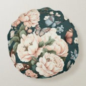 Coussins Ronds Papillons et fleurs (Dos)