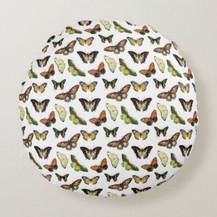Coussins Ronds Papillons Vintage